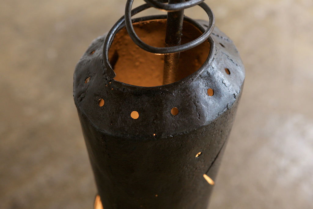 Mixed Material Artisanal Floor Lamp