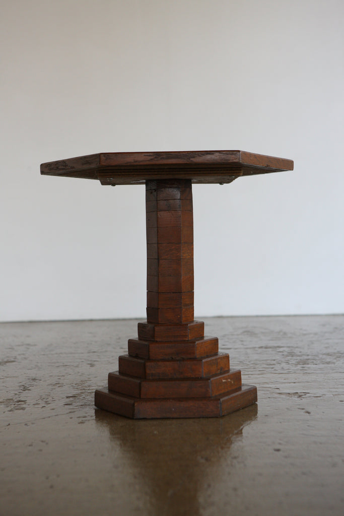Hexagonal Side Table in Oak