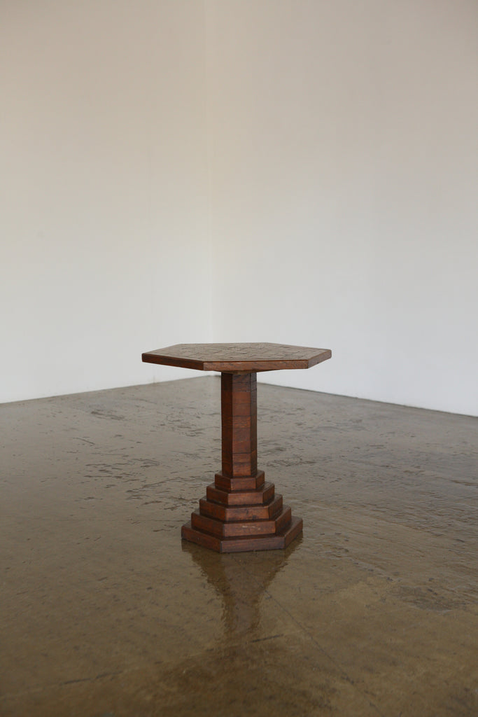 Hexagonal Side Table in Oak