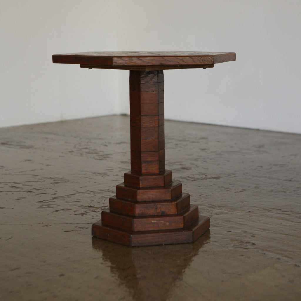 Hexagonal Side Table in Oak