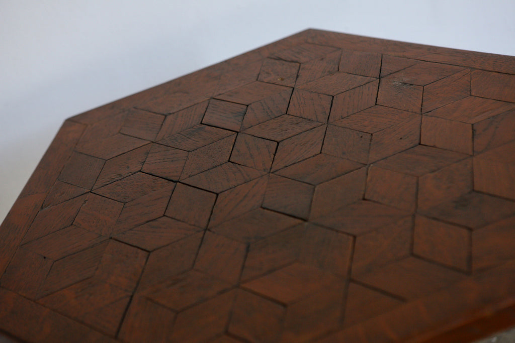 Hexagonal Side Table in Oak
