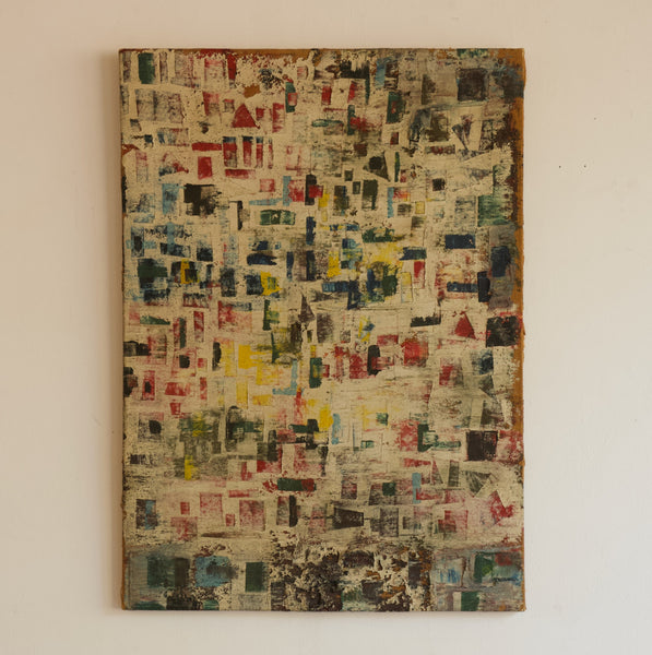Abstract composition. Unnamed Artist. Oil on Canvas