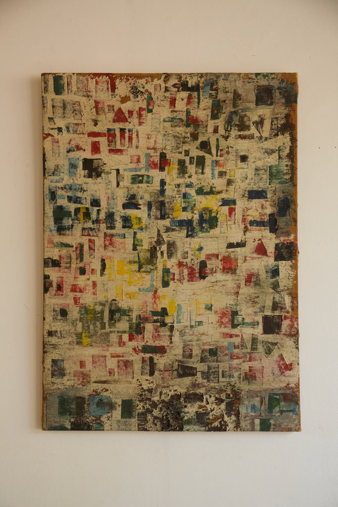 Abstract composition. Unnamed Artist. Oil on Canvas