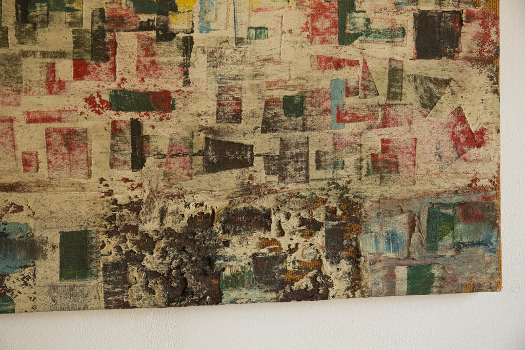 Abstract composition. Unnamed Artist. Oil on Canvas