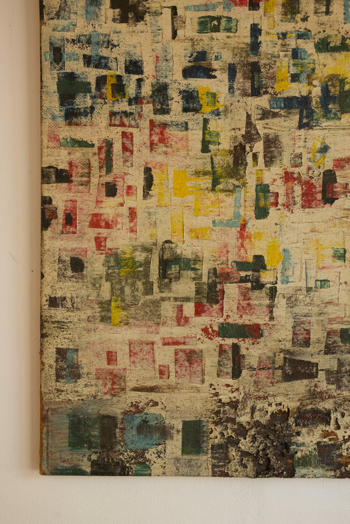 Abstract composition. Unnamed Artist. Oil on Canvas