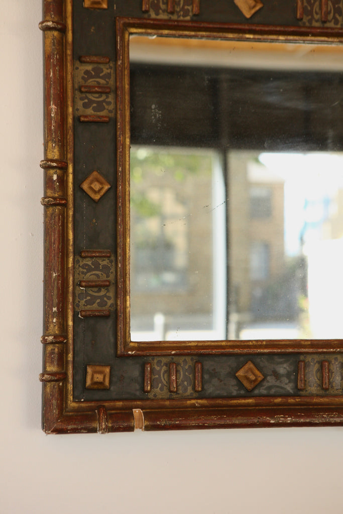 19th Century Spanish Hand Painted Gilt Mirror