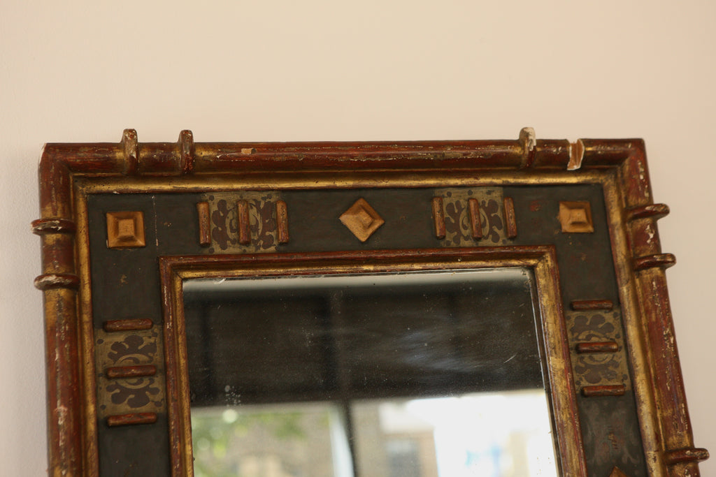 19th Century Spanish Hand Painted Gilt Mirror
