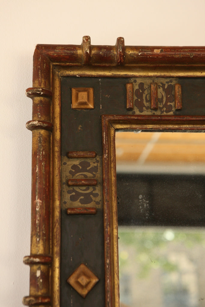 19th Century Spanish Hand Painted Gilt Mirror