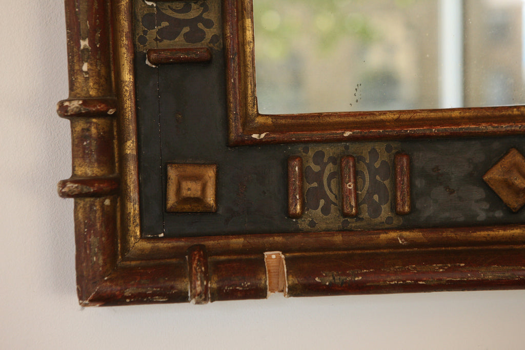 19th Century Spanish Hand Painted Gilt Mirror