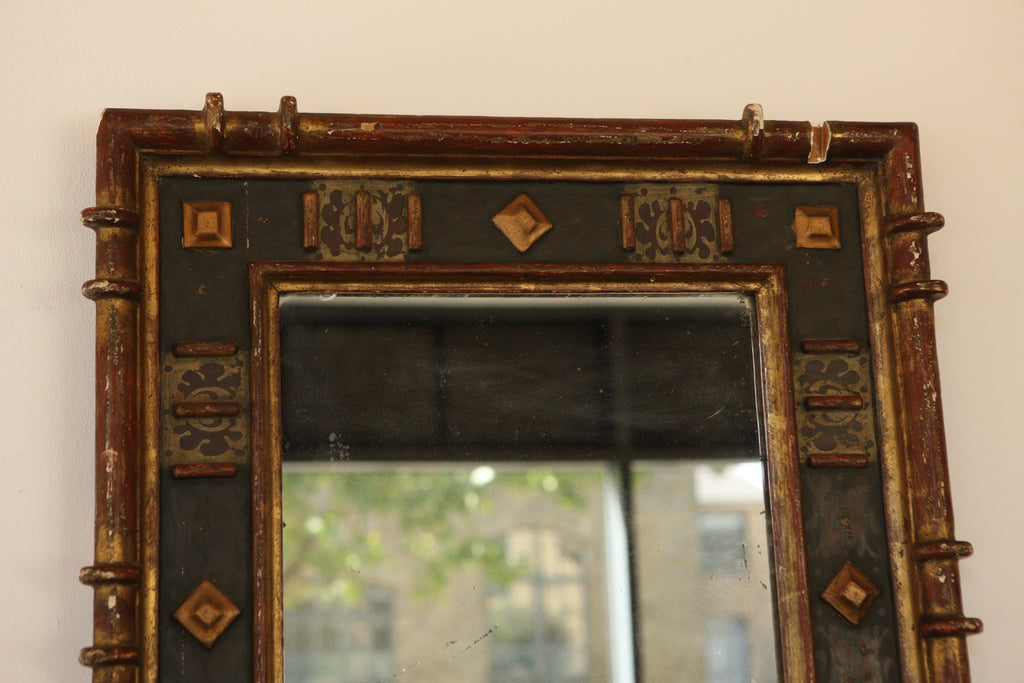 19th Century Spanish Hand Painted Gilt Mirror