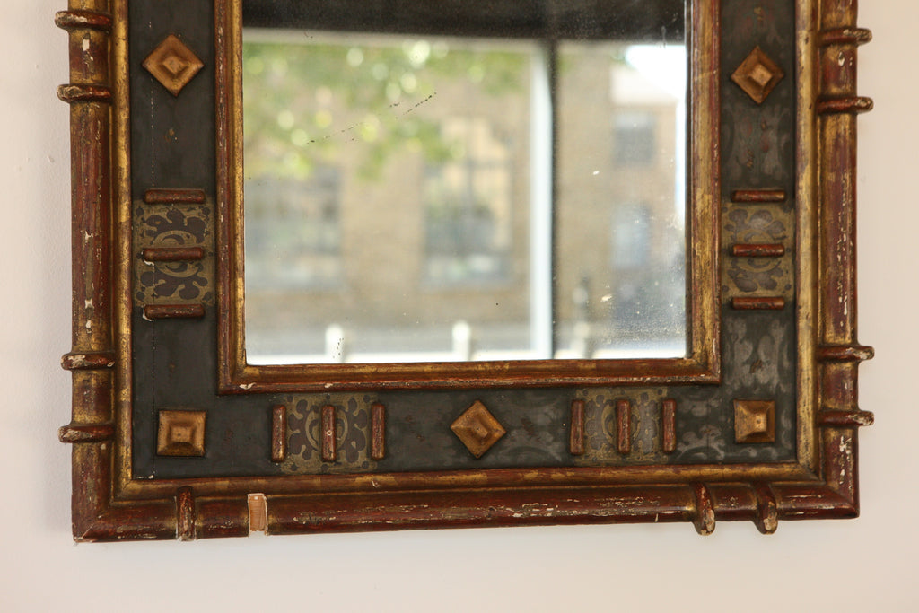 19th Century Spanish Hand Painted Gilt Mirror