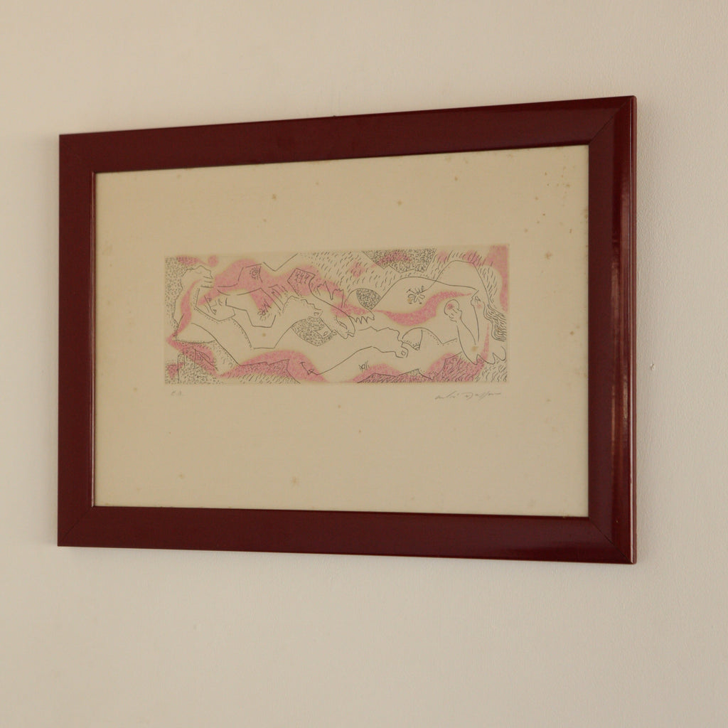 La Femme Au Poisson, 1972. Etching by André Masson (1896 - 1987)
