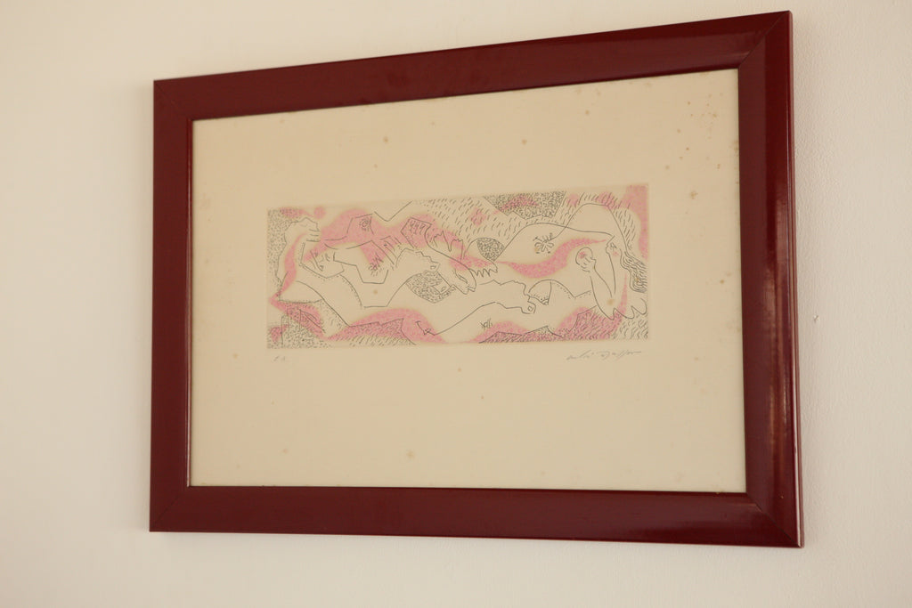 La Femme Au Poisson, 1972. Etching by André Masson (1896 - 1987)