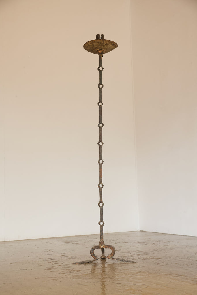 Pair of Metal Standing Candelabras