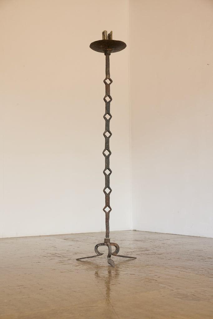 Pair of Metal Standing Candelabras