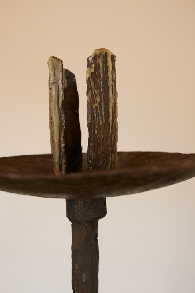 Pair of Metal Standing Candelabras