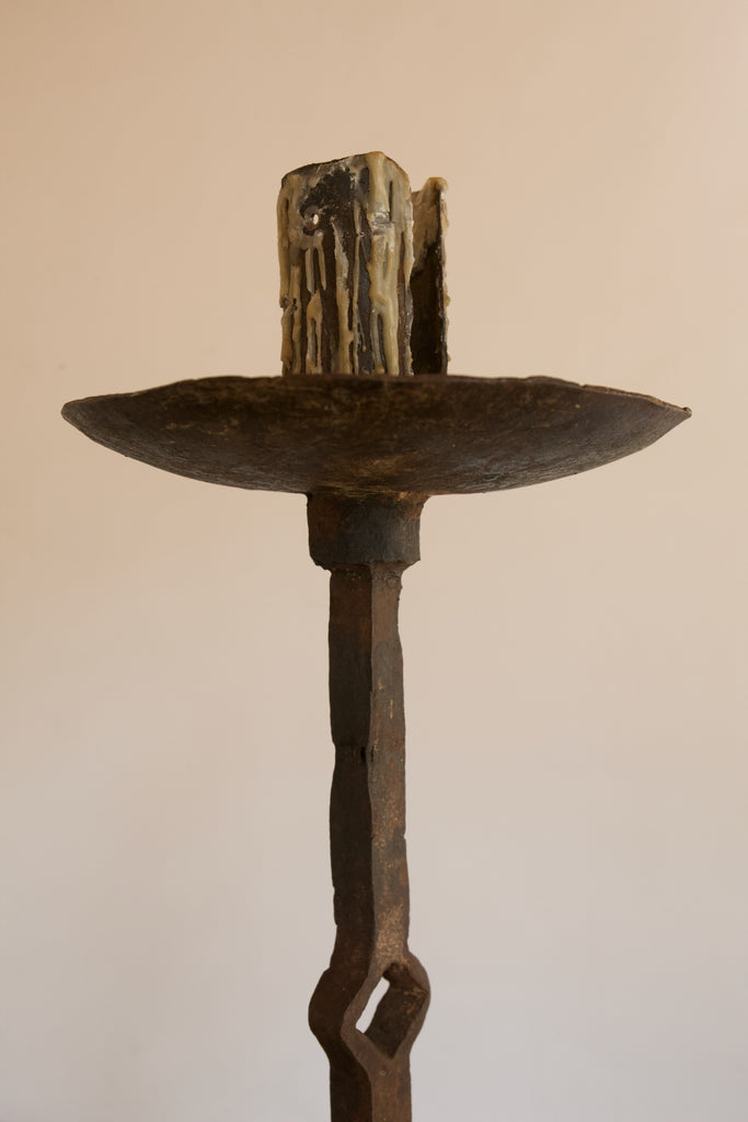 Pair of Metal Standing Candelabras