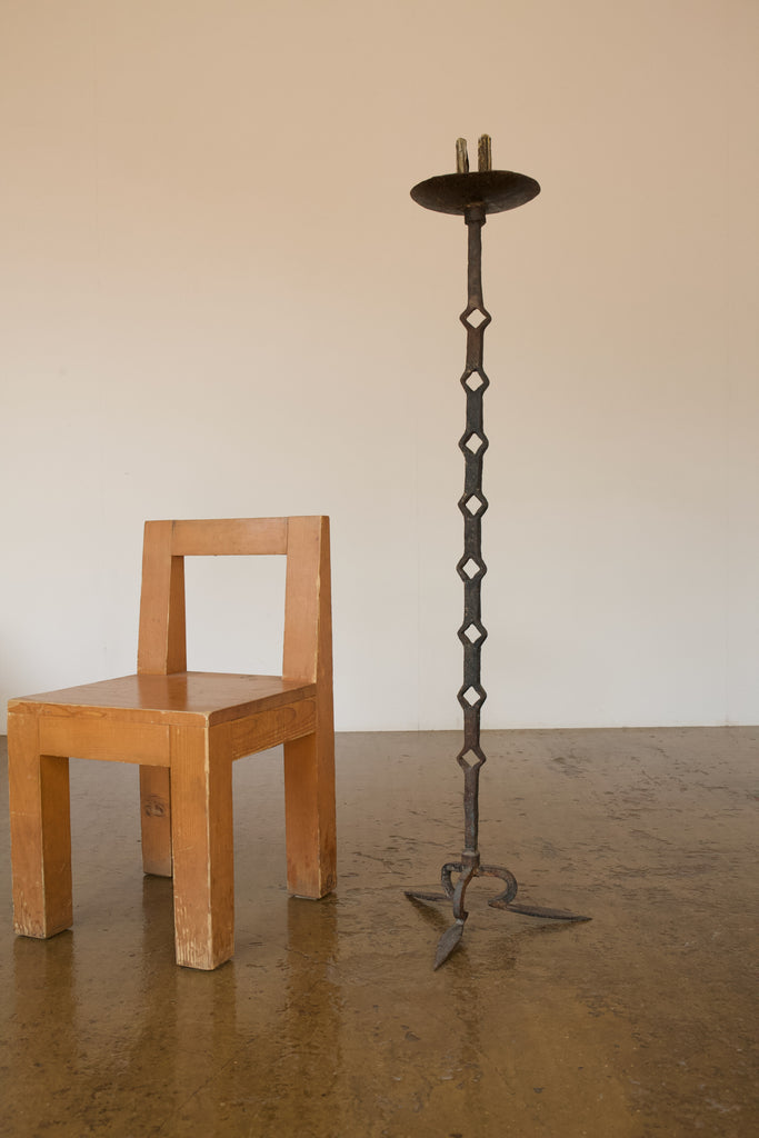 Pair of Metal Standing Candelabras