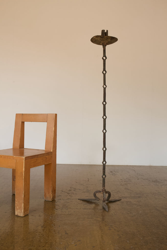 Pair of Metal Standing Candelabras