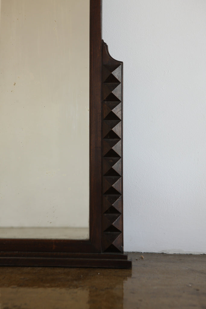 Craved Wood Over Mantle Mirror