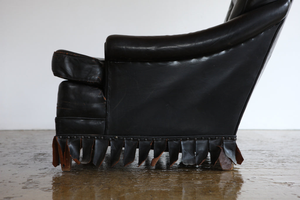 Leather Fringed Armchair