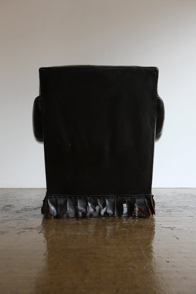 Leather Fringed Armchair