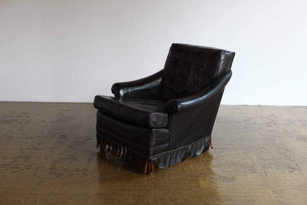 Leather Fringed Armchair