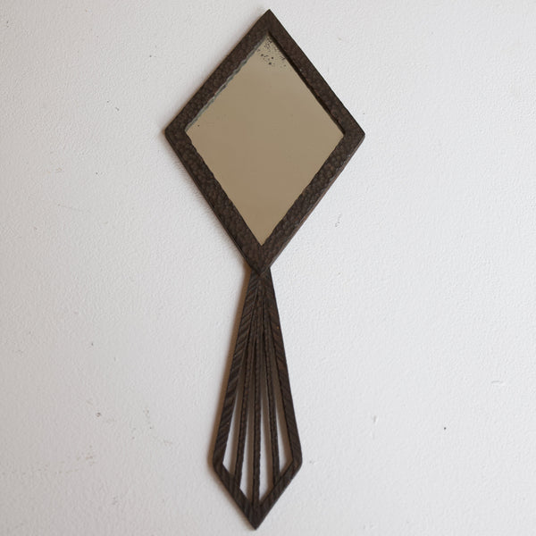 Hand Held French Art Deco Mirror