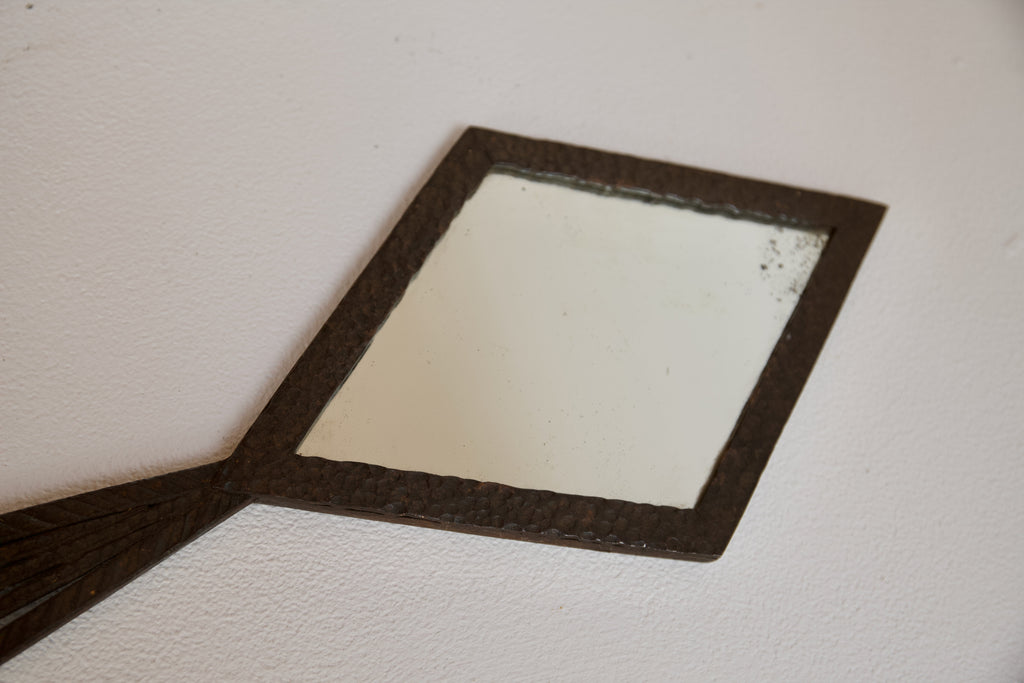Hand Held French Art Deco Mirror
