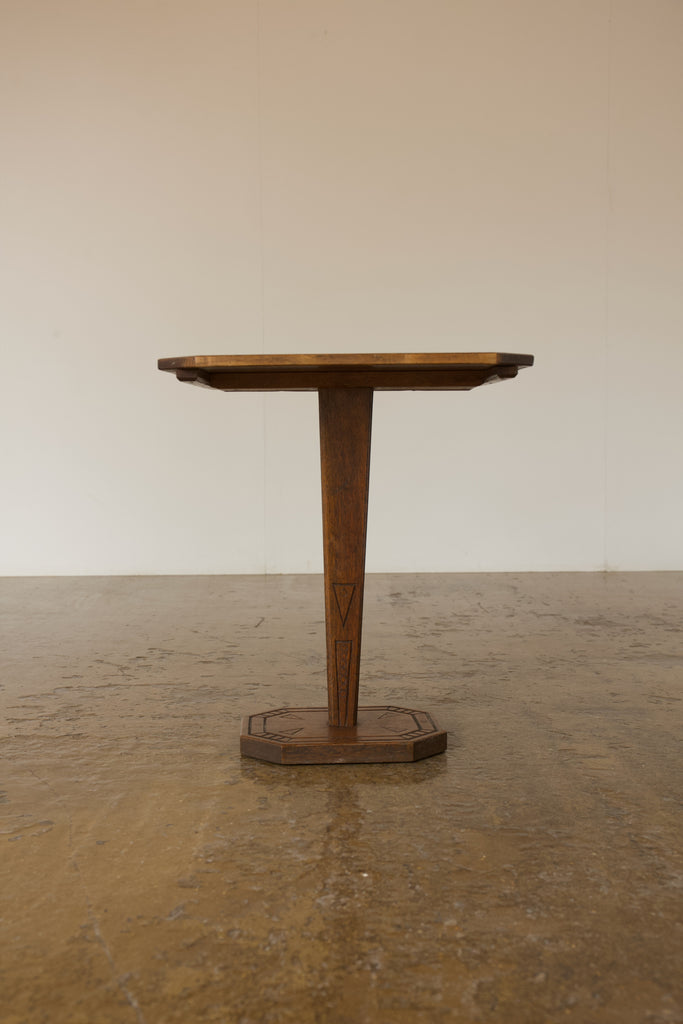 Oak Engraved Side Table