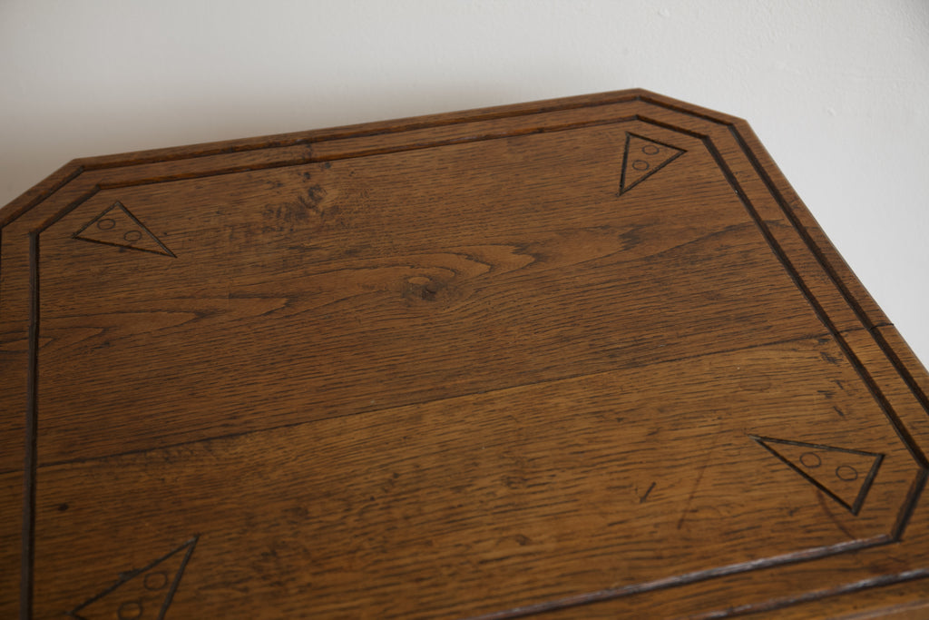 Oak Engraved Side Table