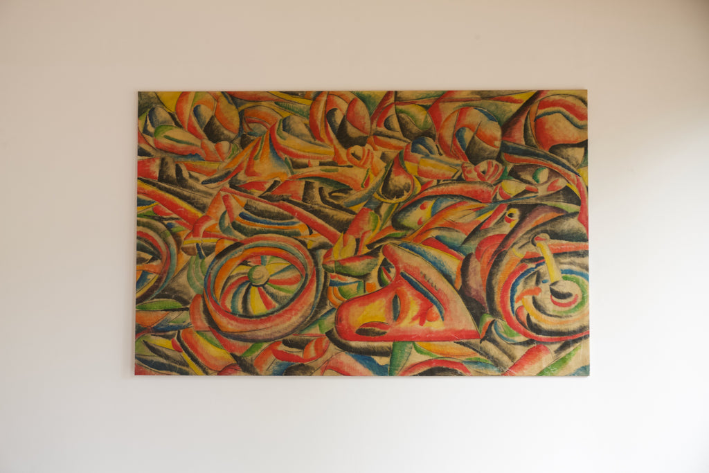 Italian Futurist Oil on Canvas, Artist Unknown.