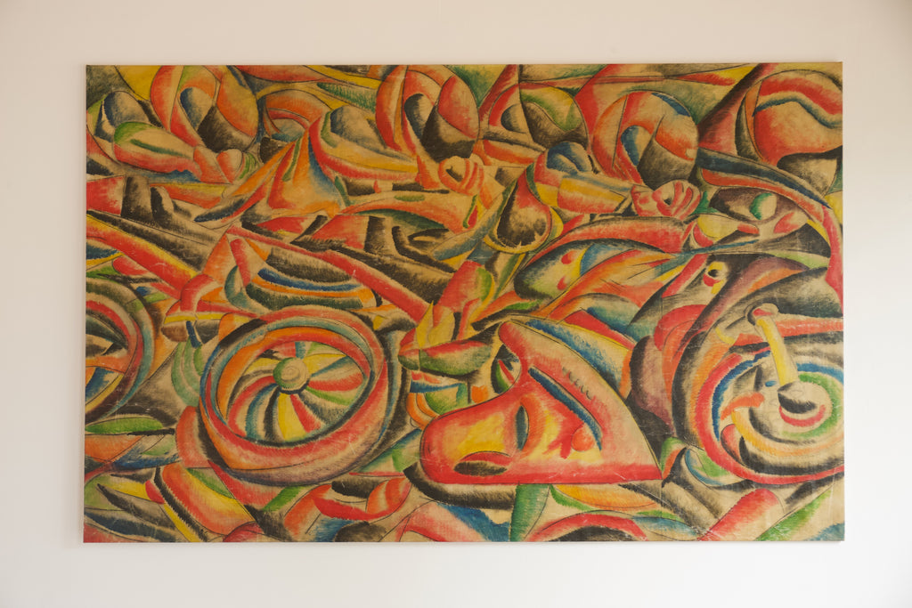 Italian Futurist Oil on Canvas, Artist Unknown.