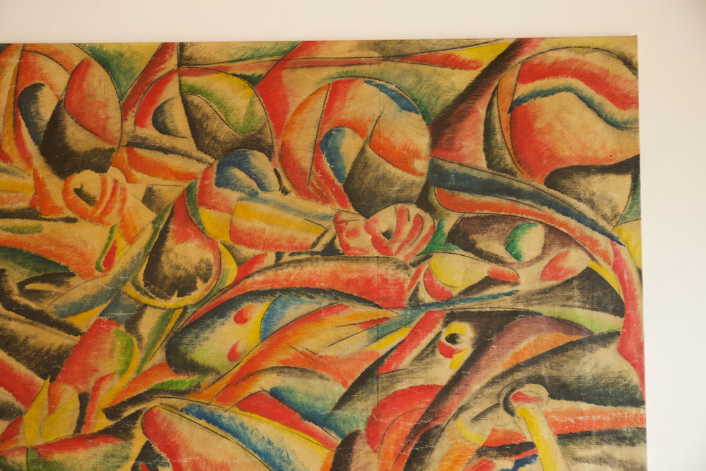 Italian Futurist Oil on Canvas, Artist Unknown.