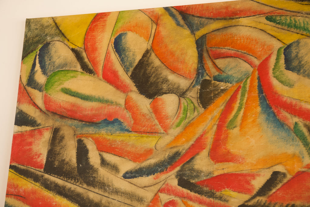 Italian Futurist Oil on Canvas, Artist Unknown.