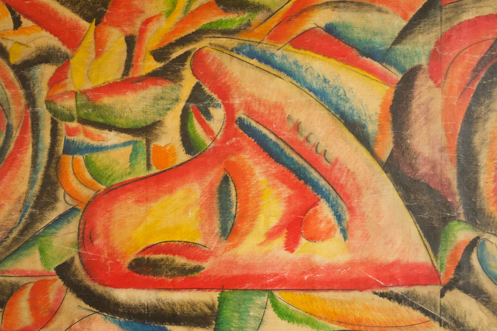Italian Futurist Oil on Canvas, Artist Unknown.