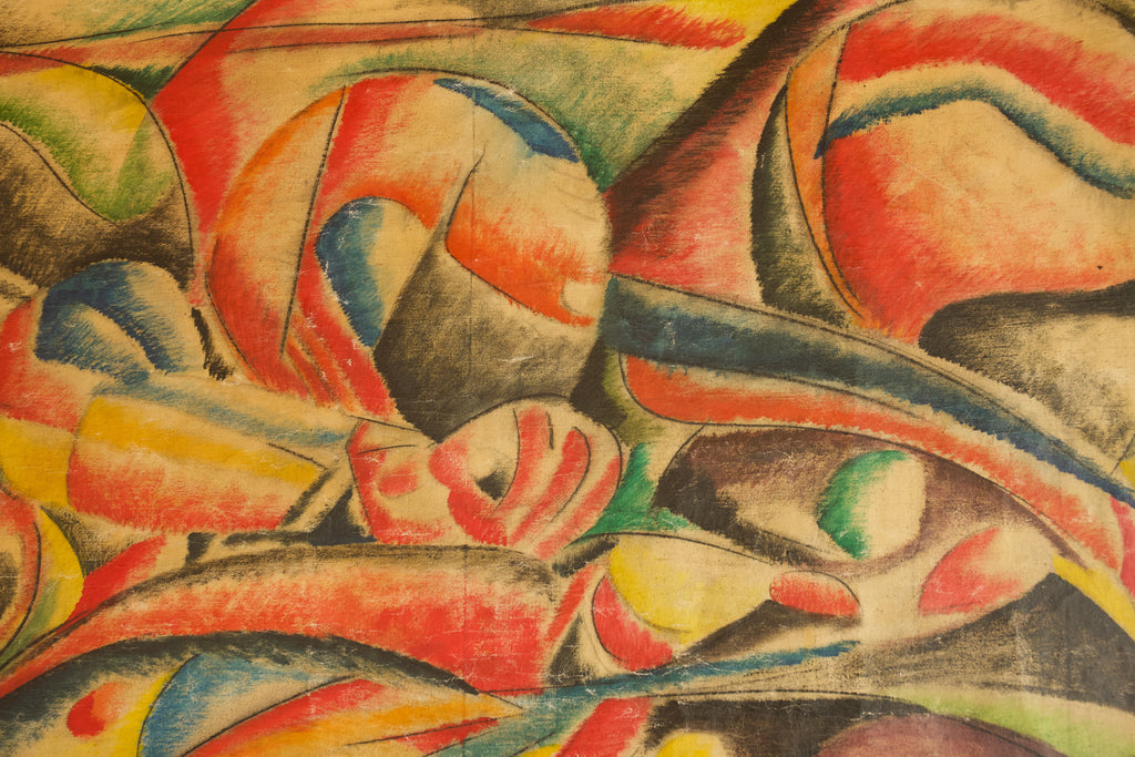 Italian Futurist Oil on Canvas, Artist Unknown.