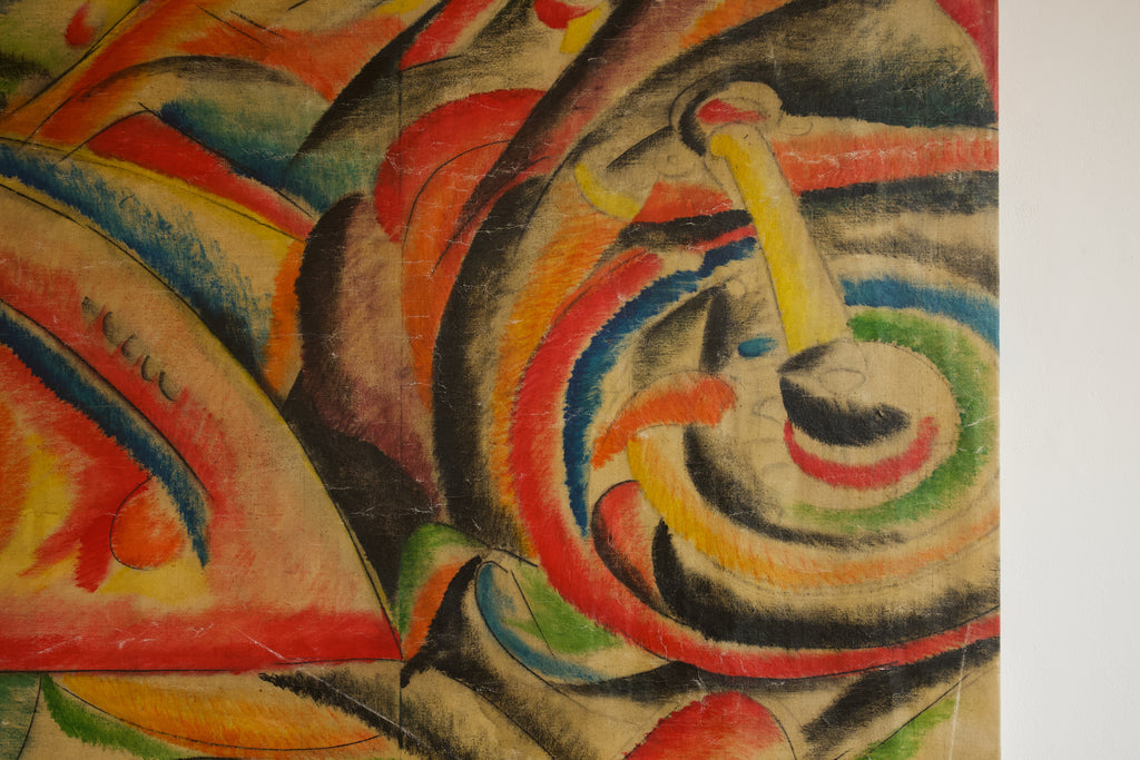 Italian Futurist Oil on Canvas, Artist Unknown.