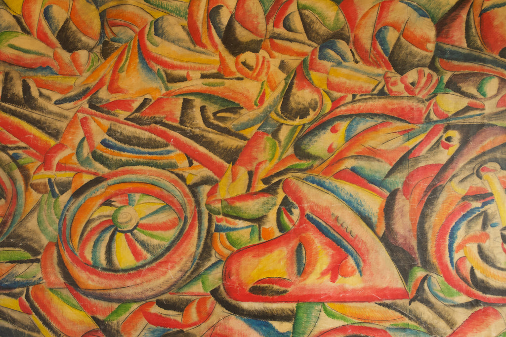 Italian Futurist Oil on Canvas, Artist Unknown.