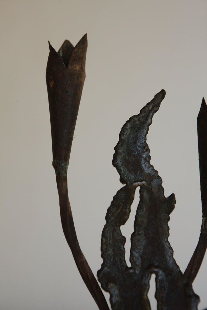 Pair of Metalwork Candlesticks