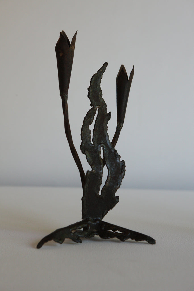 Pair of Metalwork Candlesticks