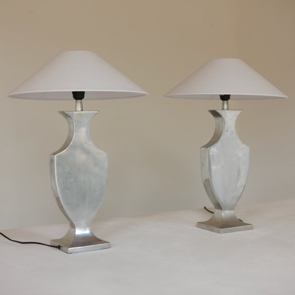 Pair of Metal Table Lamps