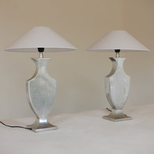 Pair of Metal Table Lamps