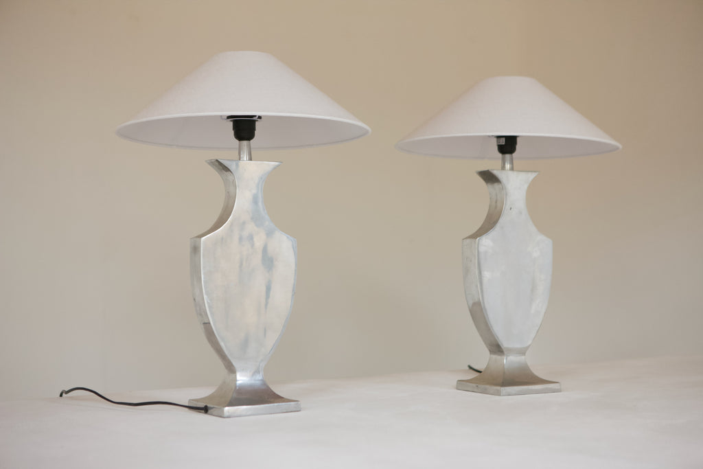 Pair of Metal Table Lamps