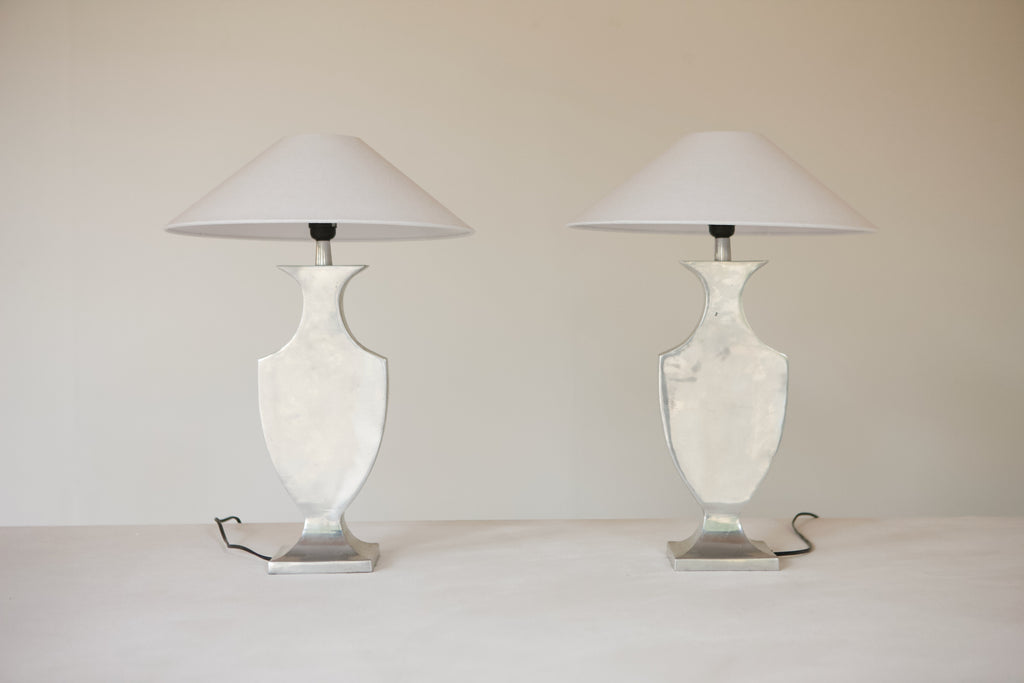 Pair of Metal Table Lamps