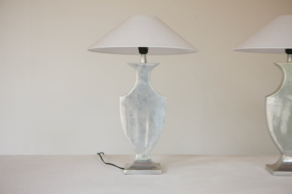 Pair of Metal Table Lamps
