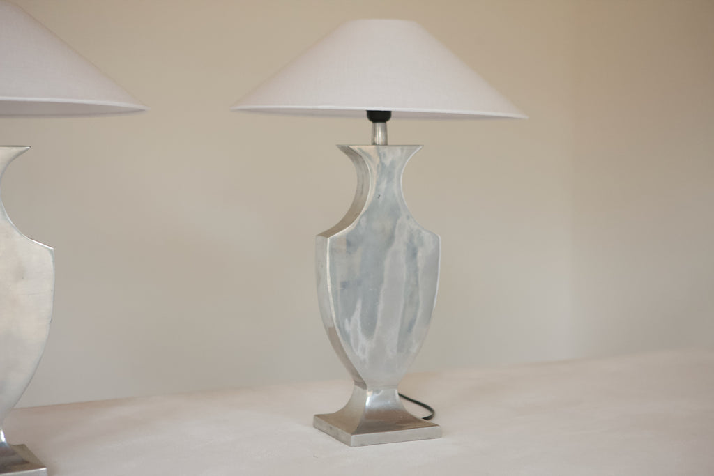 Pair of Metal Table Lamps