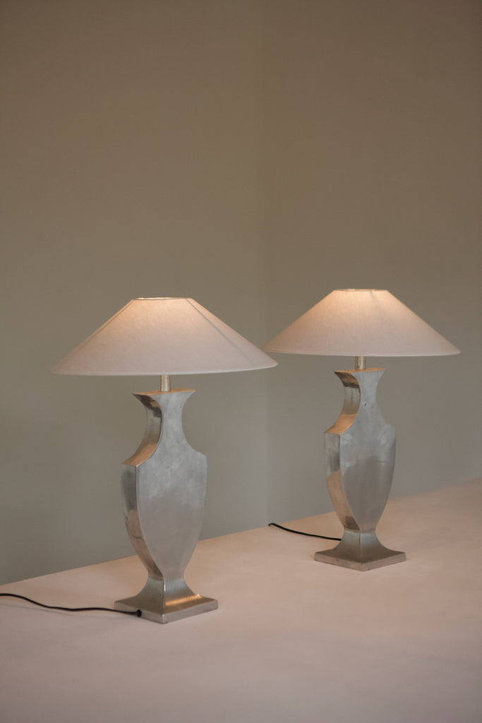 Pair of Metal Table Lamps
