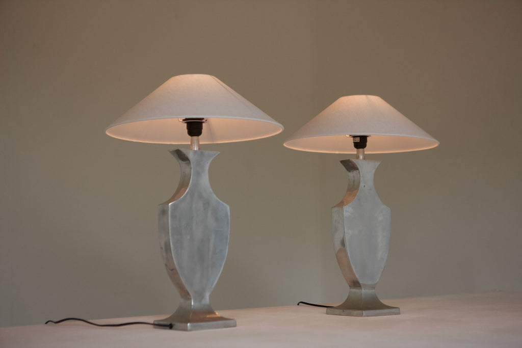 Pair of Metal Table Lamps