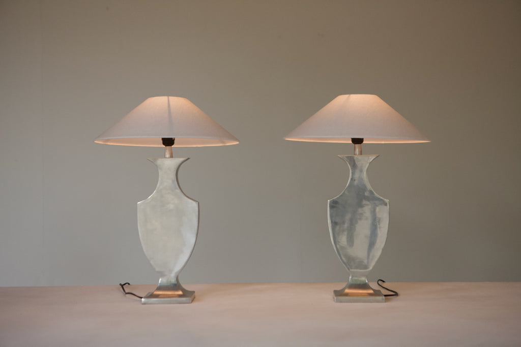 Pair of Metal Table Lamps